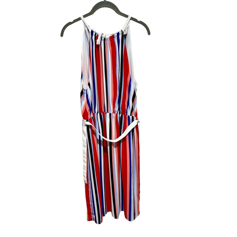 The Limited Striped Dress PM Petite Medium Sleeveless Belted Summer Party